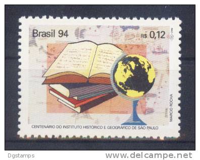 Brasil 1994 YT2198 ** Centenario Del Instituto Historico Y Geografico De San Pablo. Libros, Globo, Mapas - Neufs