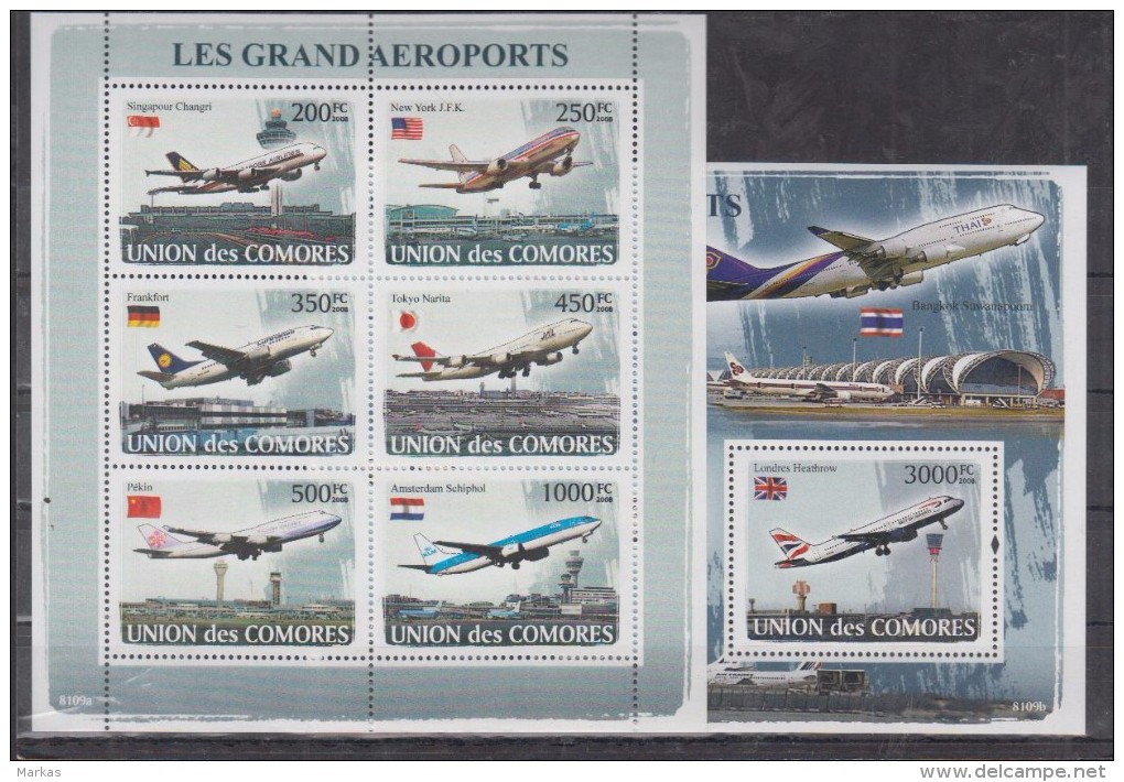 C13 Comoros - MNH - Transport - Airplanes - 2008 - Flugzeuge