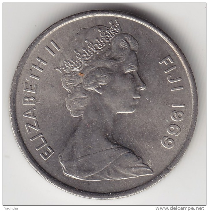 @Y@    Fiji    5 Cents  1969   BU Coin    (3382 ) - Fidji