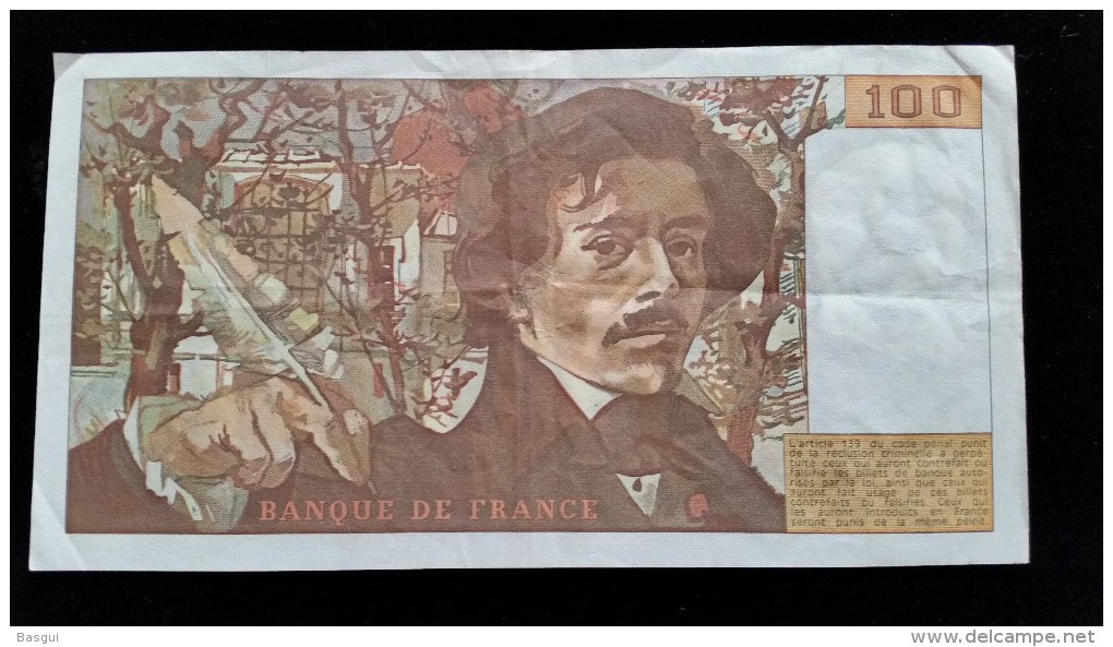 Billet 100 Francs "Delacroix"  -1979,  G.18 - 100 F 1978-1995 ''Delacroix''