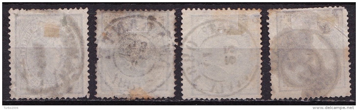 Portugal 1880-81 King Louis I 5 Reis / 25 Reis 3 X Perforated 12½ - 13½ Michel 51xB - 52B - 52C 2 Colours - Gebruikt