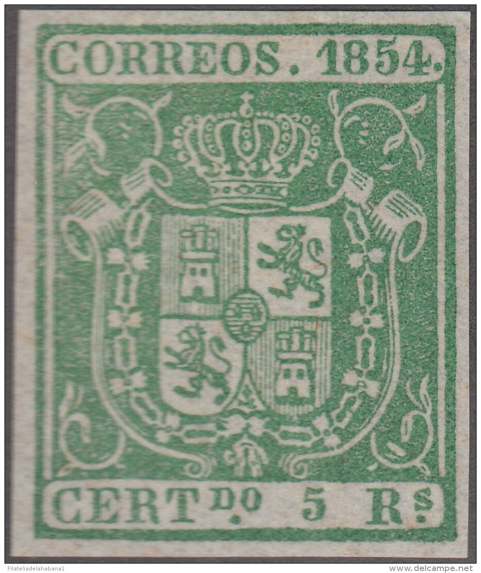 FAC-59 ESPAÑA SPAIN. SEGUI OLD FACSIMILE REPRODUCTION. ISABEL II. 1854 5r. - Proofs & Reprints