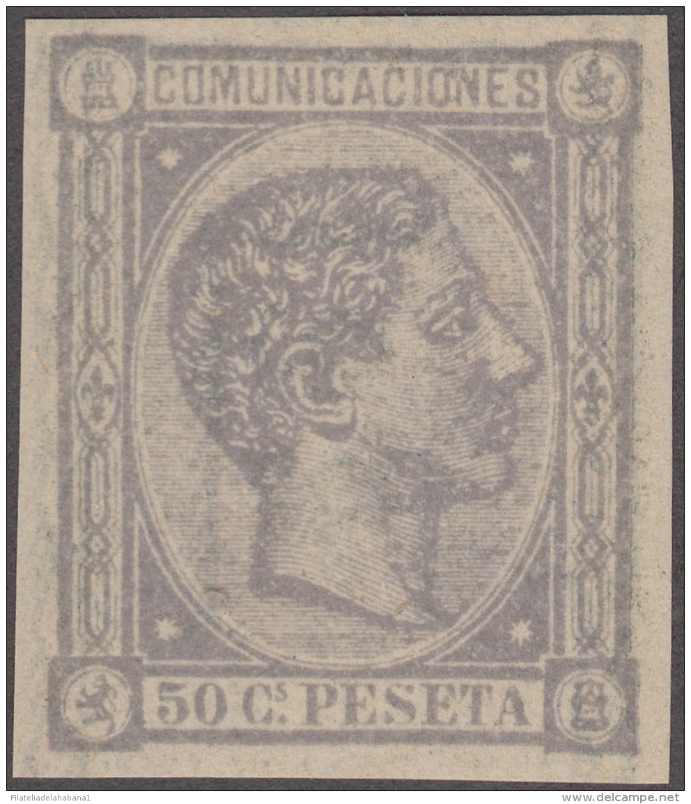 FAC-64 ESPAÑA SPAIN. SEGUI OLD FACSIMILE REPRODUCTION. ALFONSO XII. 1876 50c. - Proofs & Reprints