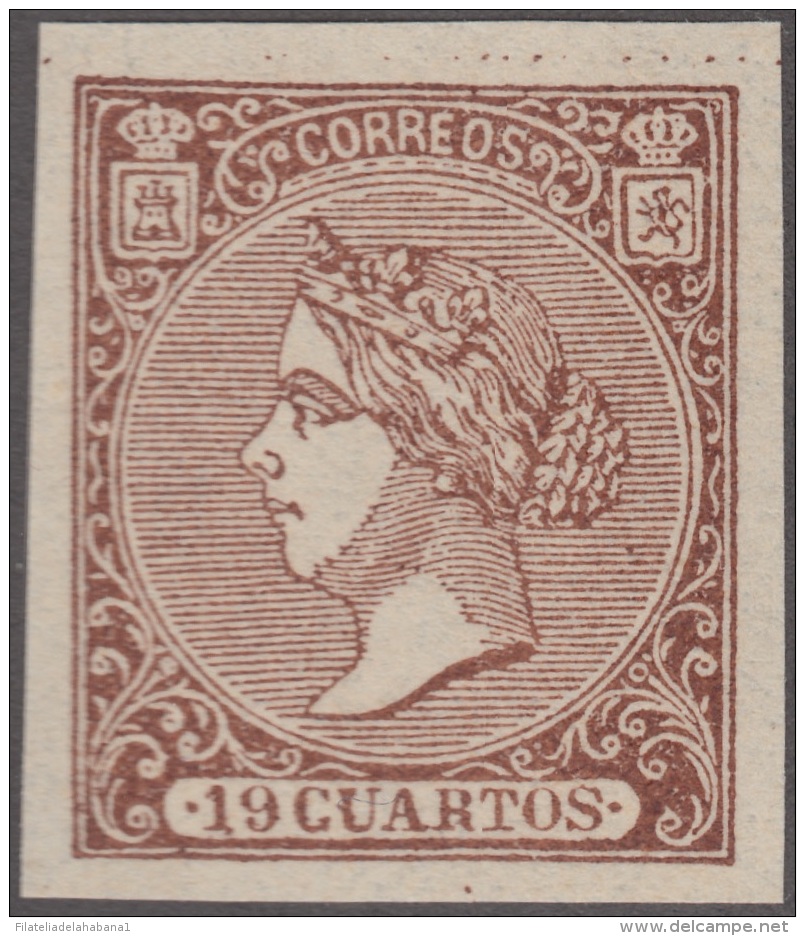 FAC-66 ESPAÑA SPAIN. SEGUI OLD FACSIMILE REPRODUCTION. ISABEL II. 19 1/4. - Prove & Ristampe