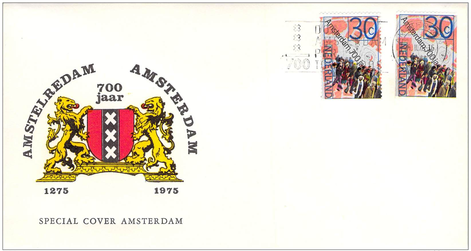 Nederland   700 Jaar Amstelredam Amsterdam  Special Cover Amsterdam  2 X - FDC