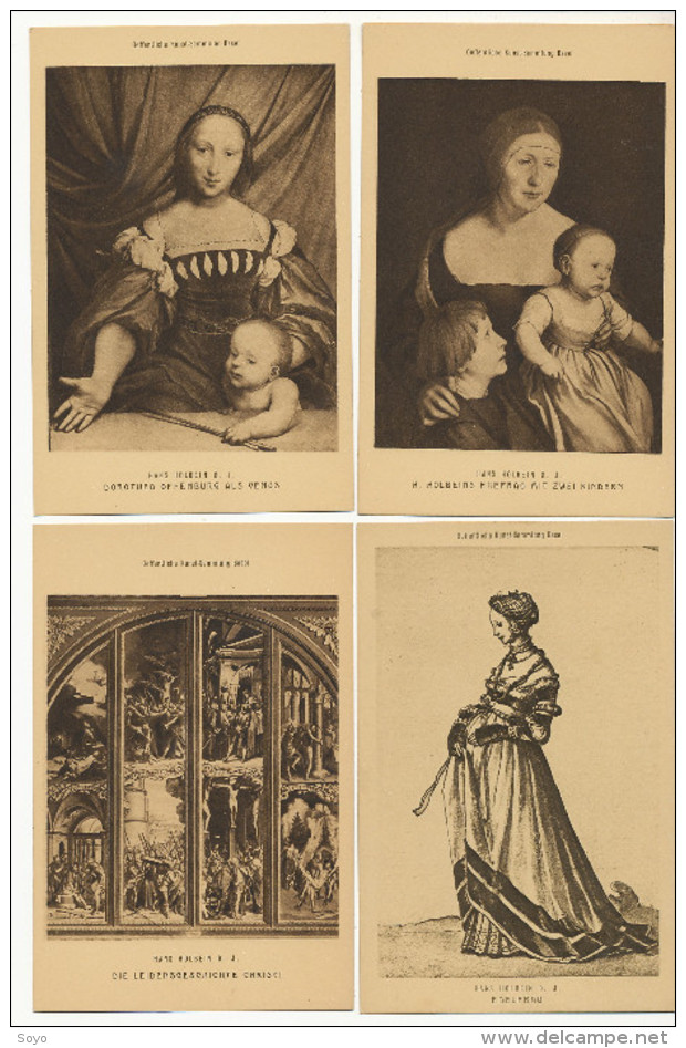 Hans Holbein Né A Augsburg Serie 9 Cartes Erasmus Rotterdam, Bonifacius Amerbach, Dorothea Offenburg, Edelfrau - Peintures & Tableaux