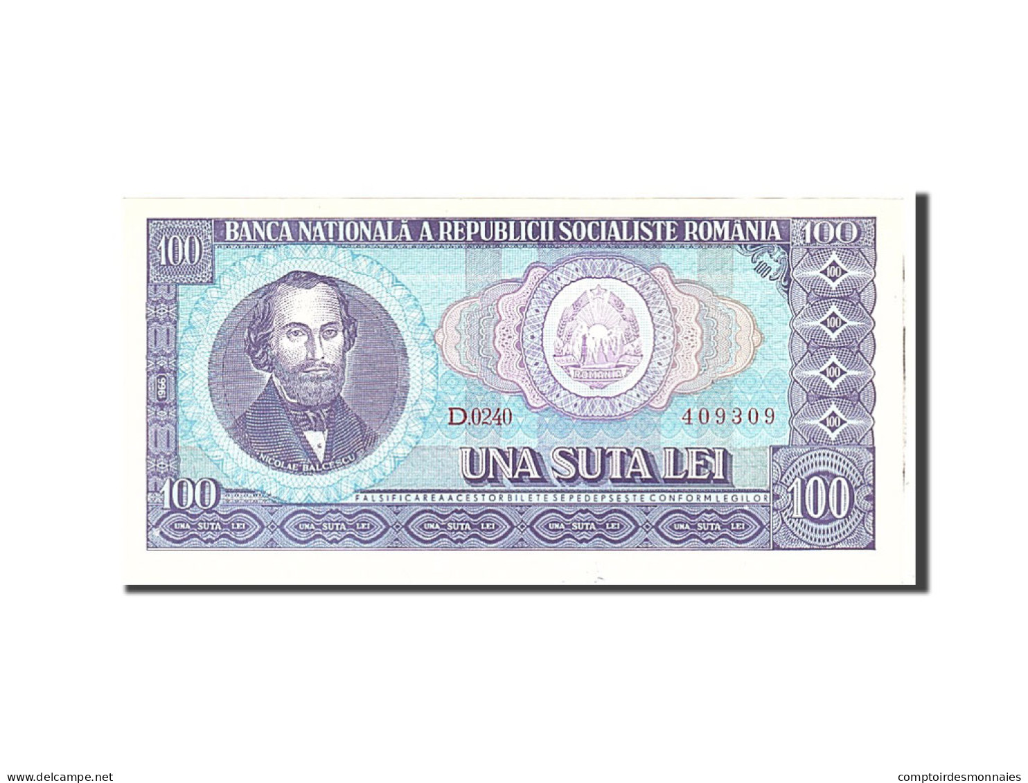Billet, Roumanie, 100 Lei, 1966, Undated, KM:97a, NEUF - Rumänien