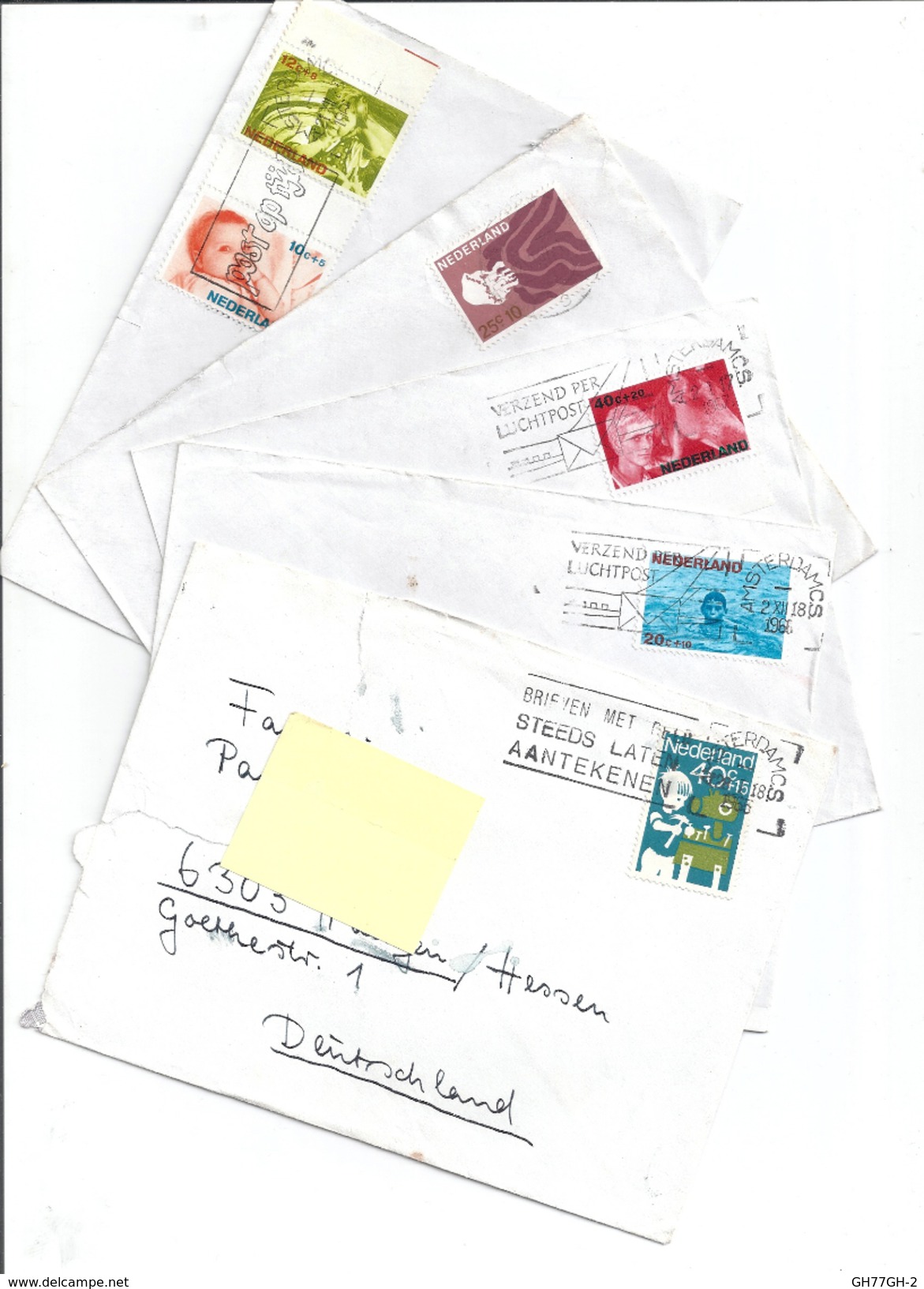 LOT 50 TIMBRES NEDERLAND -Hollande-Pays-Bas-stamps- 1960/1980 Sur Enveloppes -on Envelopes - Vrac (max 999 Timbres)