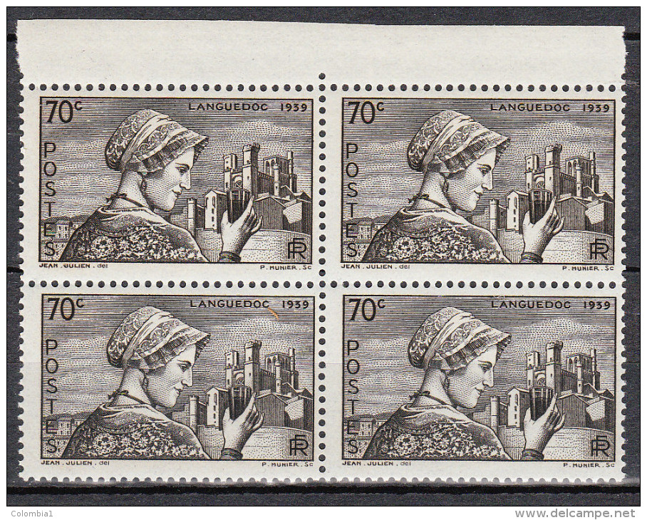 FRANCE YT 448 ** BLOC DE 4 - 1939-44 Iris