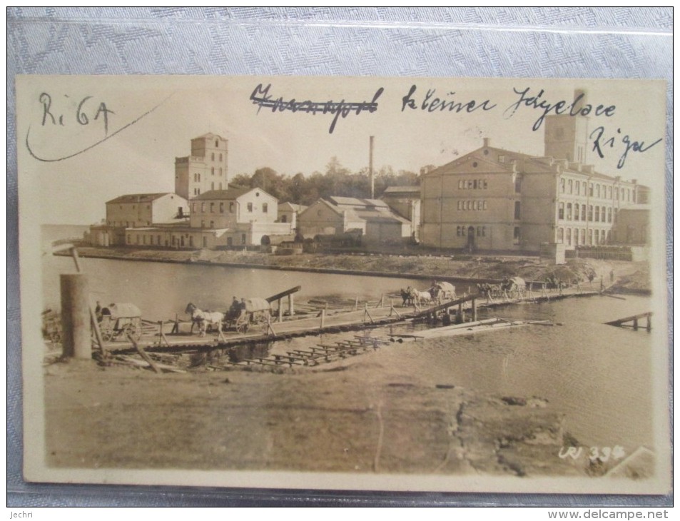 CARTE PHOTO RIGA .  UN PONT . RARE - Litauen