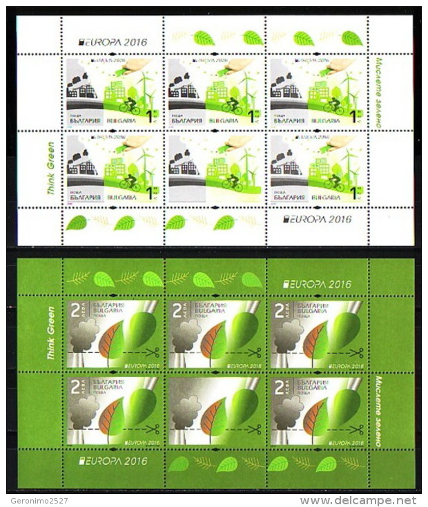 Europa CEPT 2016 BULGARIA Think Green - Fine 2 Sheets MNH - 2016