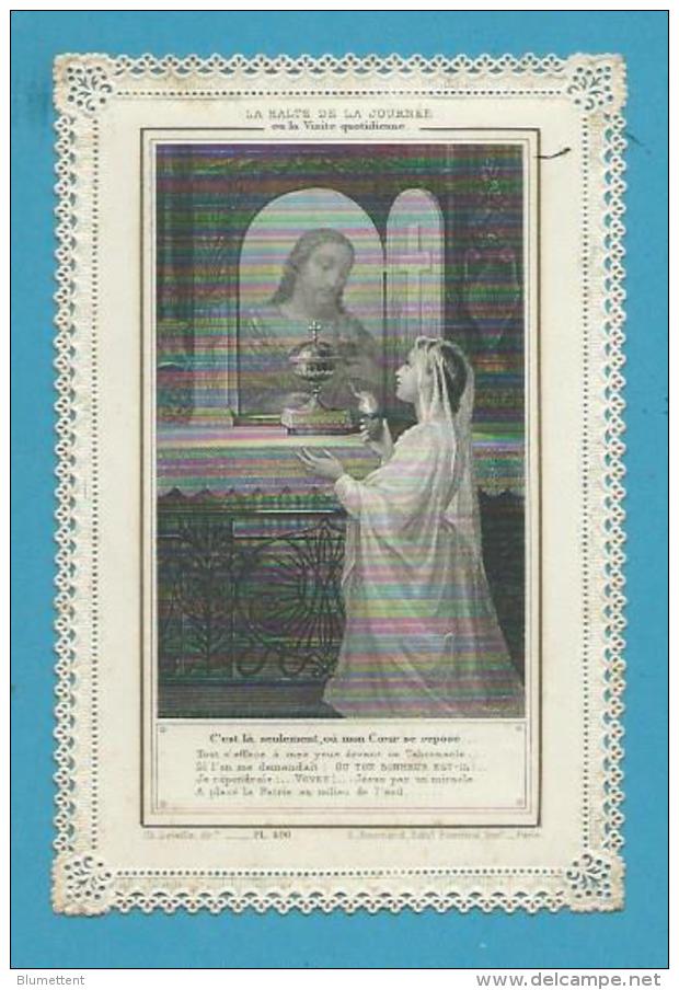 Image Pieuse Canivet Dentelle 8 X 12 Editeur LETAILLE Pl. 490 - Communion DeJuin 1886 - Images Religieuses