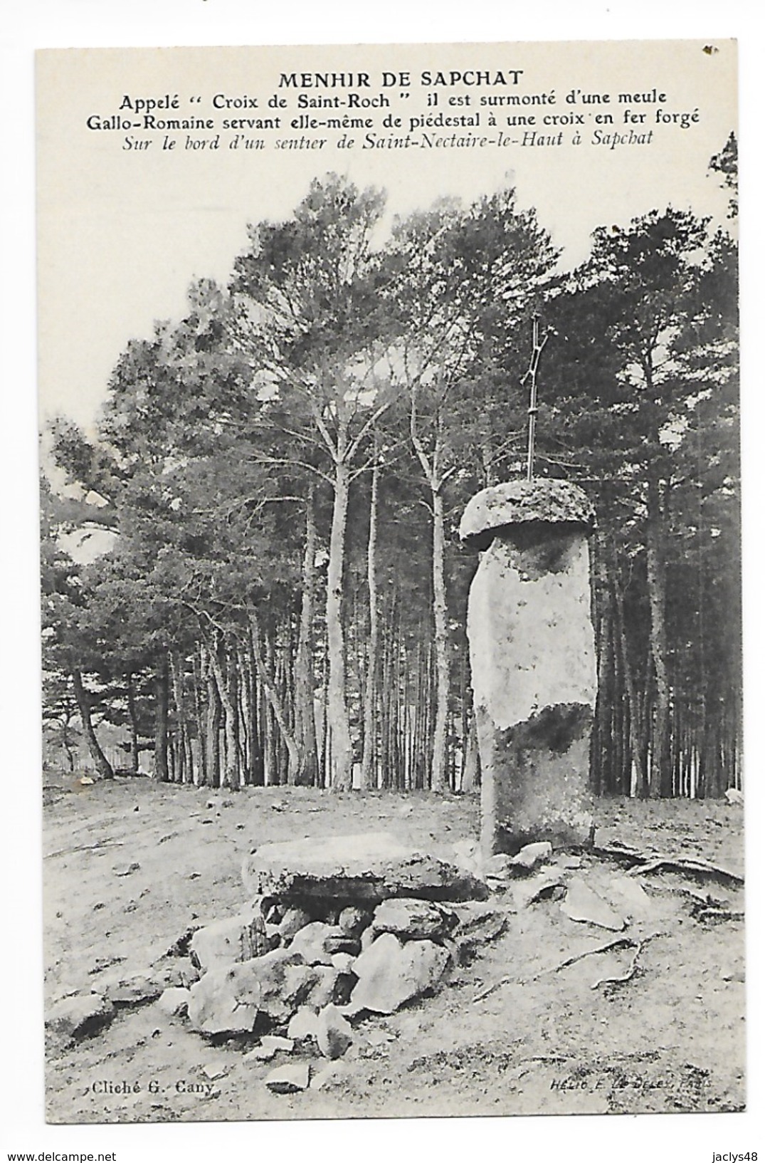 SAINT-NECTAIRE-LE-HAUT   (cpa 63)  Le Menhir De SAPCHAT  -     - L 1 - Saint Nectaire