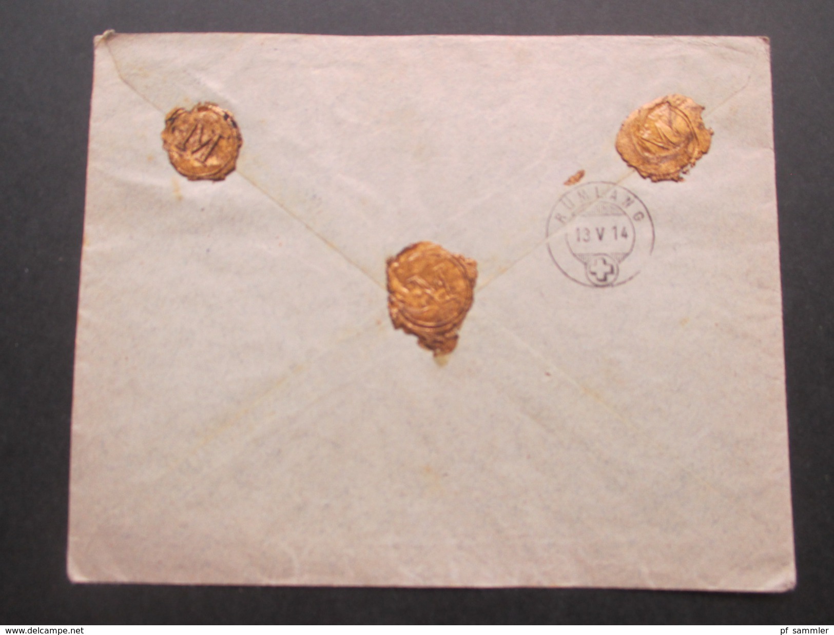 Schweiz 1914 Neuhausen Schaffhausen. Brief Mit 3 Goldenen Siegel Nach Rümlang - Cartas & Documentos