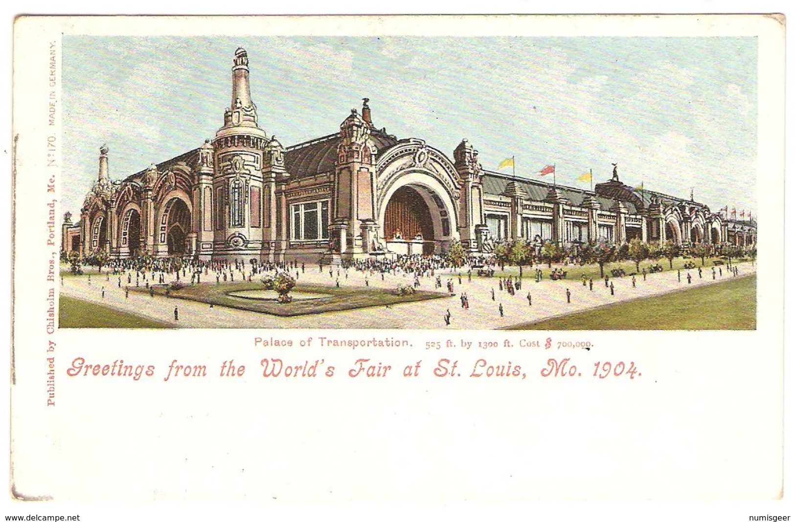 Greetings From The World's Fair At St. Louis,  Mo.  1904  ----  Palace Of Transportation - St Louis – Missouri