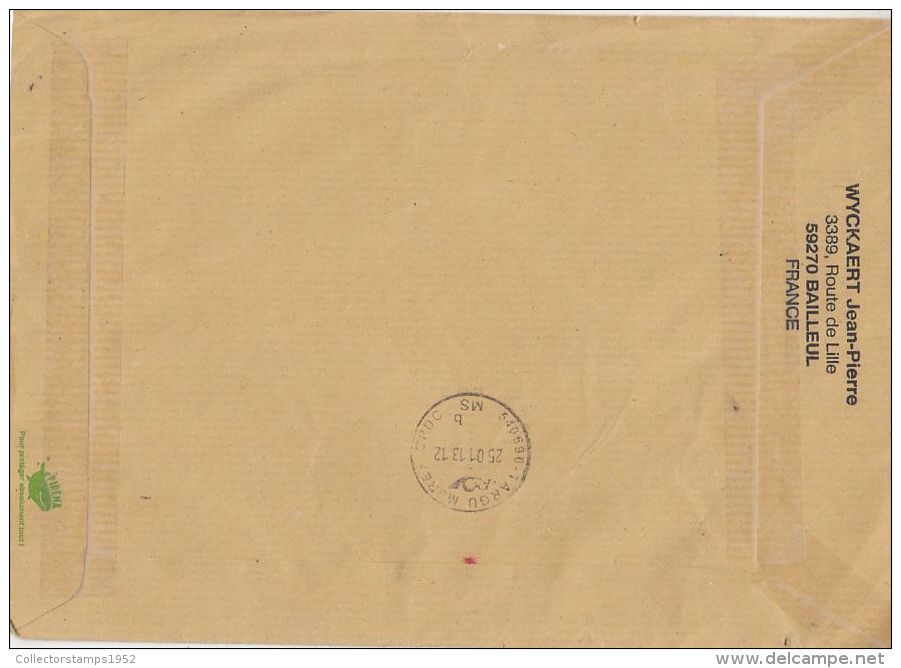 4625FM- DENAIN BATTLE, MARIANNE, STAMPS ON COVER, 2013, FRANCE - Covers & Documents