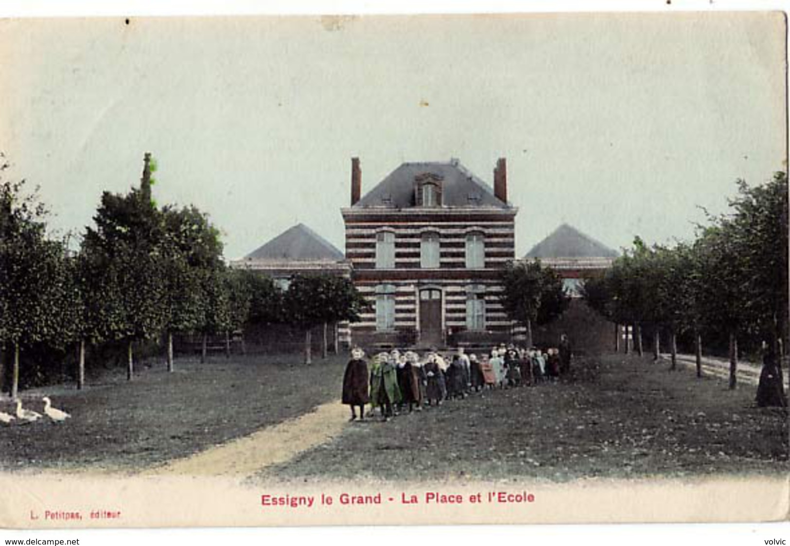 - 02 - ESSIGNY Le GRAND - La Place Et L'Ecole - Sonstige & Ohne Zuordnung