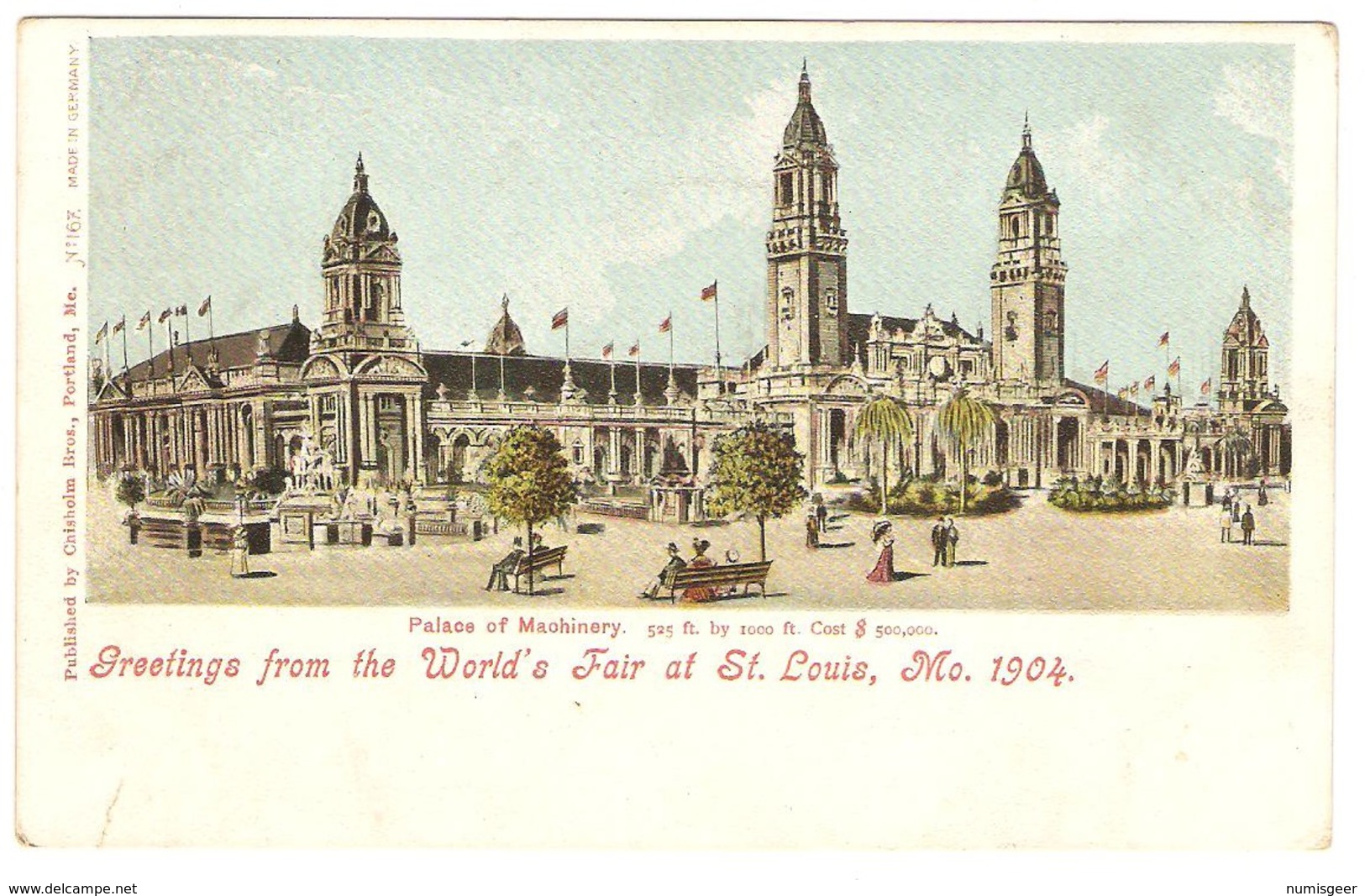 Greetings From The World's Fair At St. Louis,  Mo.  1904  ----  Palace Of Machinery - St Louis – Missouri