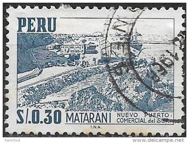 PERU 1962 View Of Matarani - 30c. - Blue FU - Peru