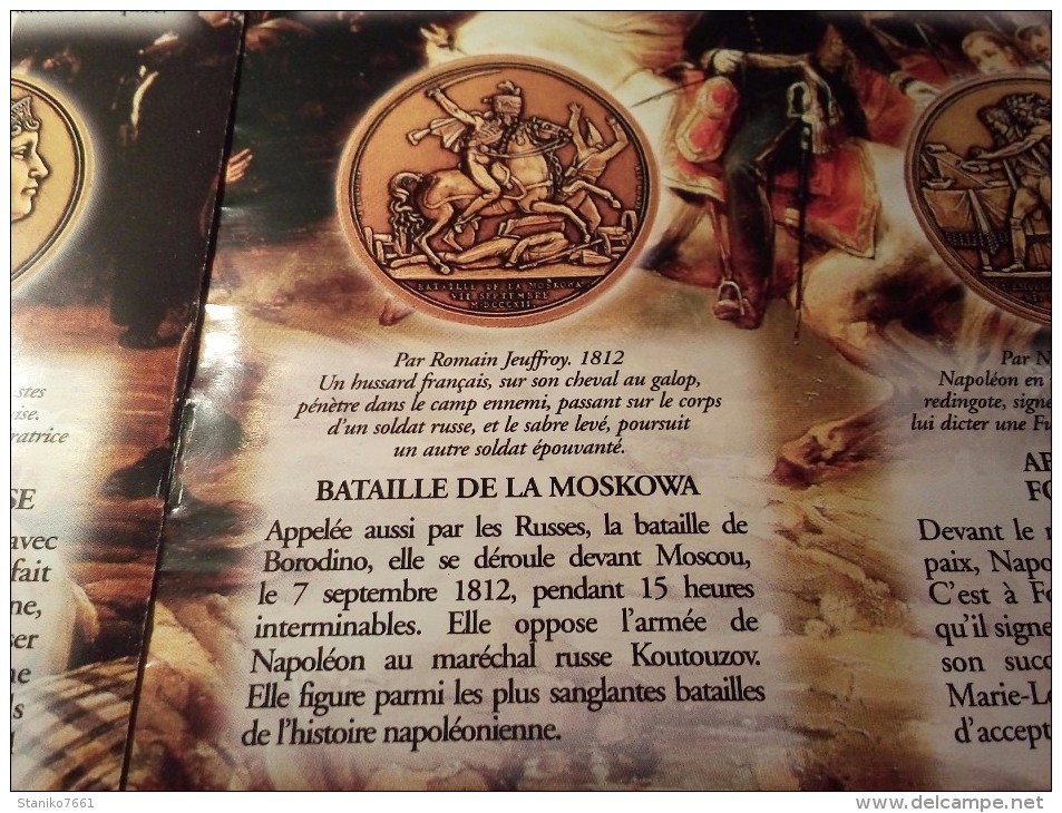 MEDAILLE EN BRONZE BATAILLE DE LA MOSSKOWA ParJeuffroy 1812 COLLECTION IMPERIALE Du CLUB FRANCAIS DE LA MONNAIE DE PARIS - Monarchia / Nobiltà