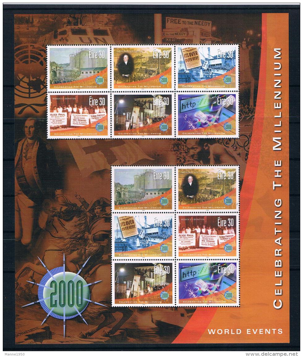 Irland 2000 Jahrtausendwende Mi.Nr. 1292/97 Zd-Bogen ** - Neufs