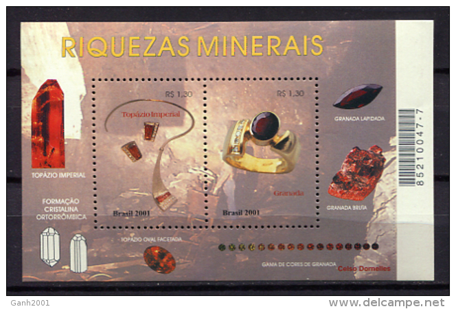 Brazil 2001 Brasil / Geology Minerals MNH Minerales Mineralien / Cu1315  31 - Minerales