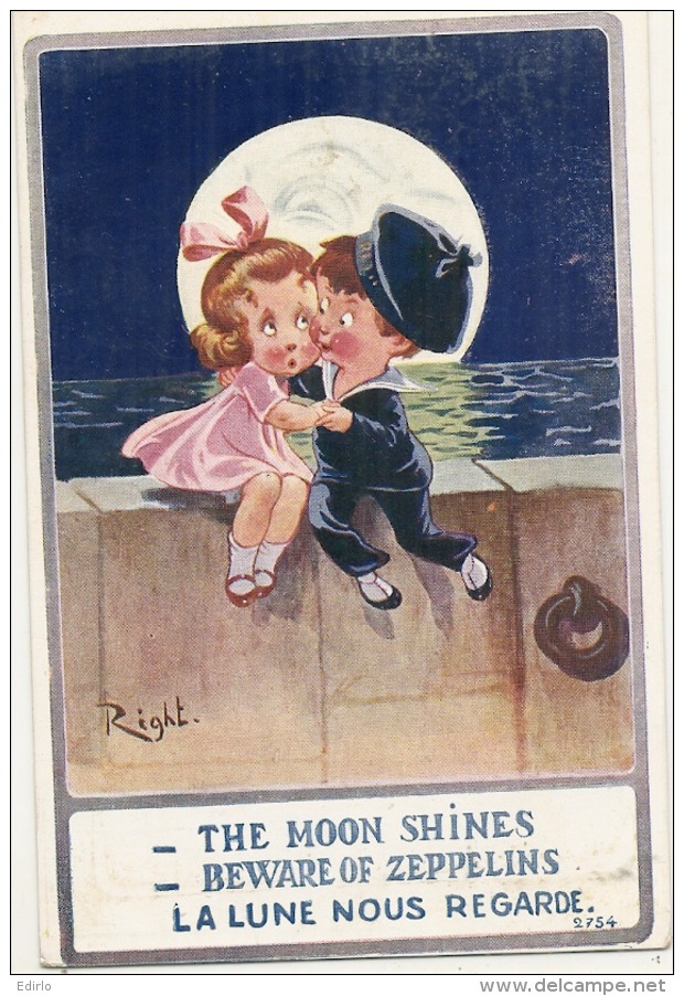 The Moon Shines - Beware Of Zeppelins - La Lune Nous Regarde - Illustrateur Right - Right