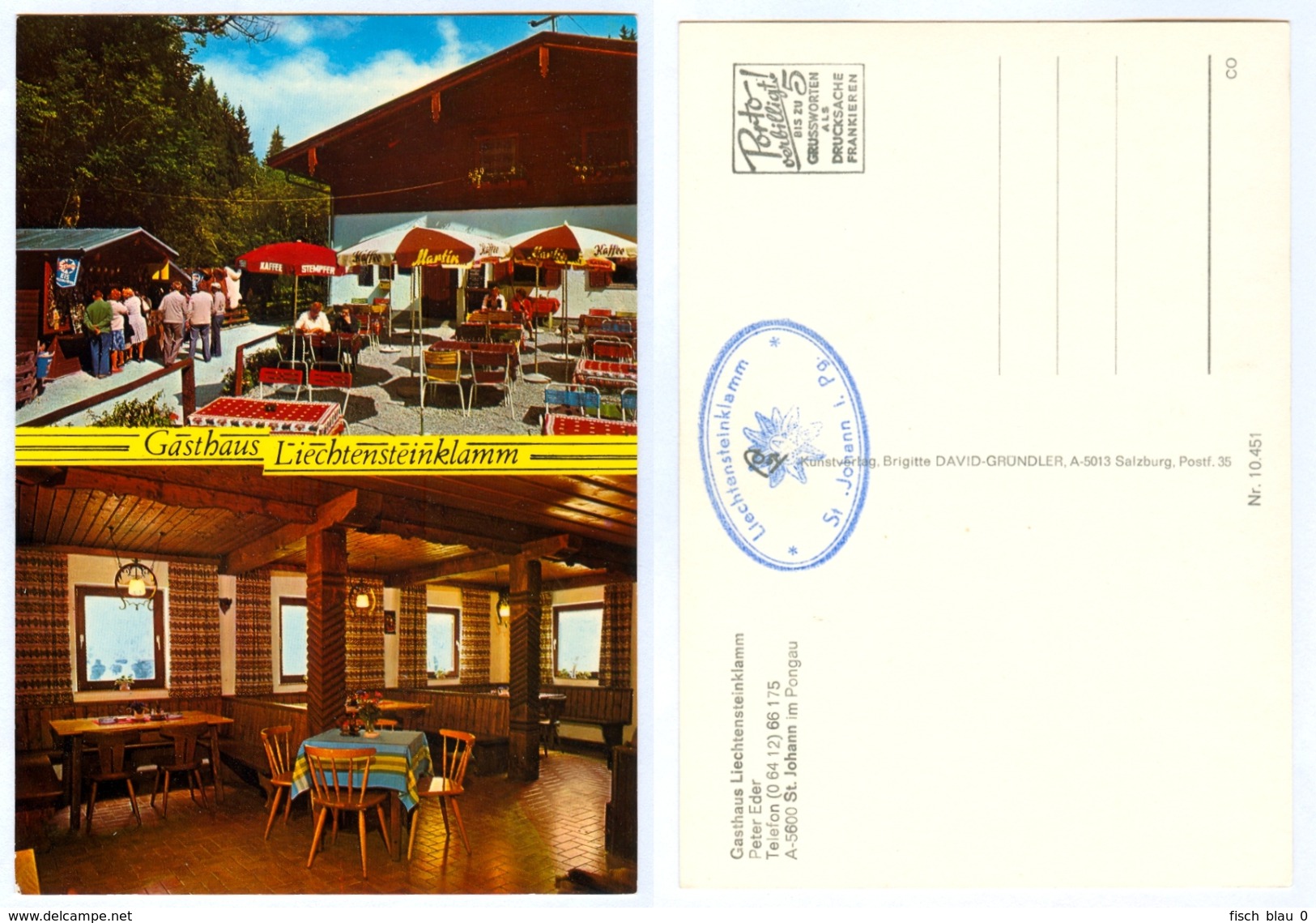 AK Salzburg 5600 St. Johann Im Pongau Gasthaus Liechtensteinklamm Peter Eder I. Sankt Gasthof Liechtenstein-Klamm I. - St. Johann Im Pongau