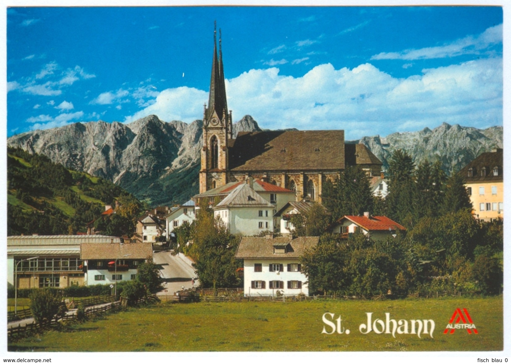AK Salzburg 5600 St. Johann Im Pongau Kirche Alpendorf Österreich Ansichtskarte Verlag W. Oczlon I.P. Austria Autriche - St. Johann Im Pongau