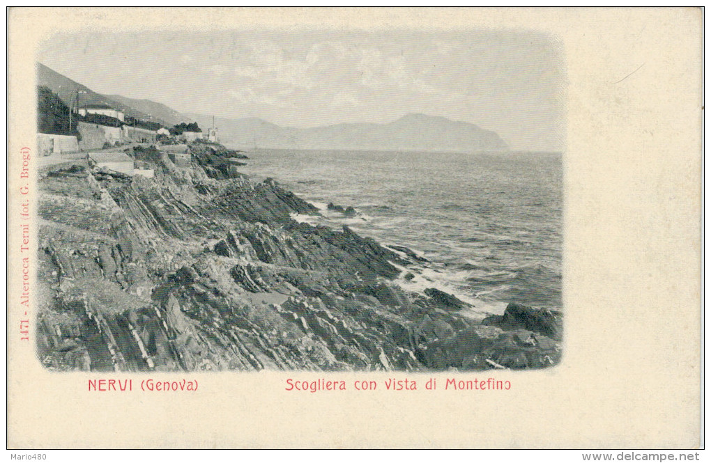 GENOVA   --NERVI    SCOGLIERA  CON  VISTA  MONTEFINO         2 SCAN   (NUOVA) - Other & Unclassified