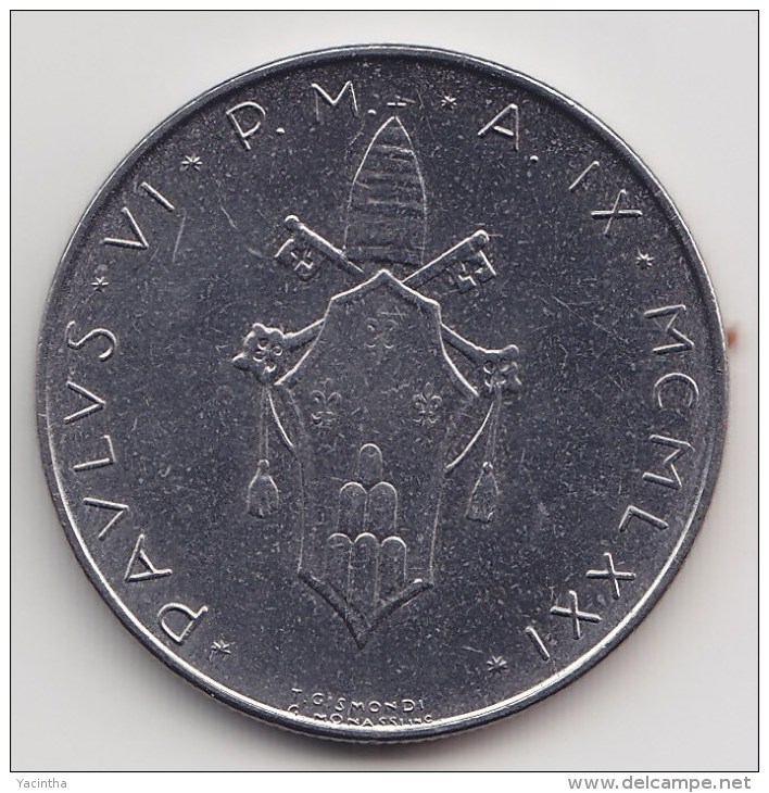 @Y@  Vaticaanstad  100 Lire   1971    (3392) - Vaticaanstad