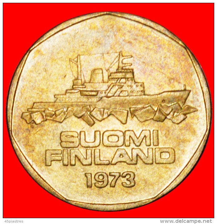 § SHIP ICEBREAKER: FINLAND &#9733; 5 MARKS 1973S MINT LUSTER! LOW START&#9733; NO RESERVE! - Finland