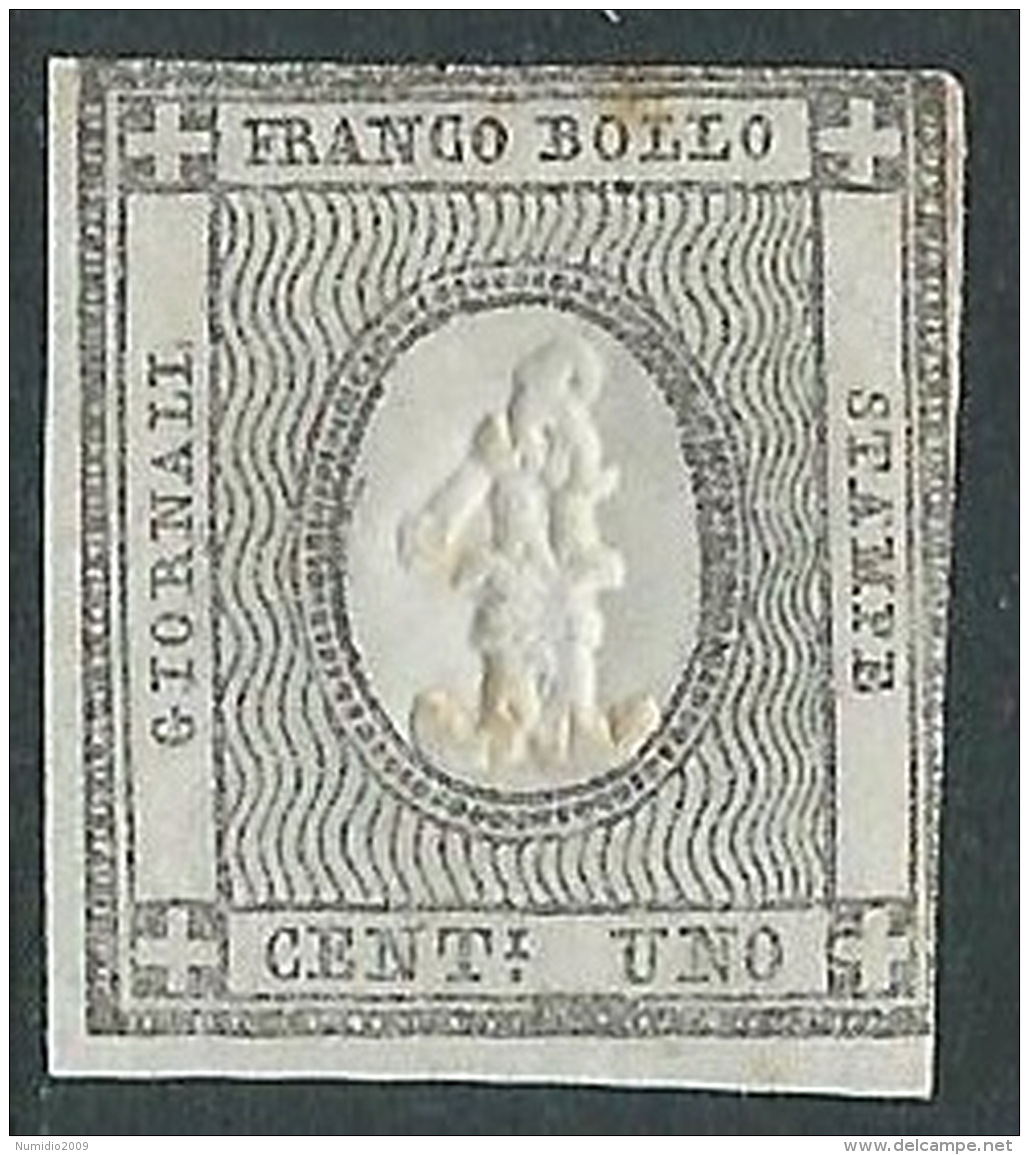 1861 REGNO FRANCOBOLLO PER STAMPATI 1 CENT SENZA GOMMA - CZ31-4 - Ungebraucht