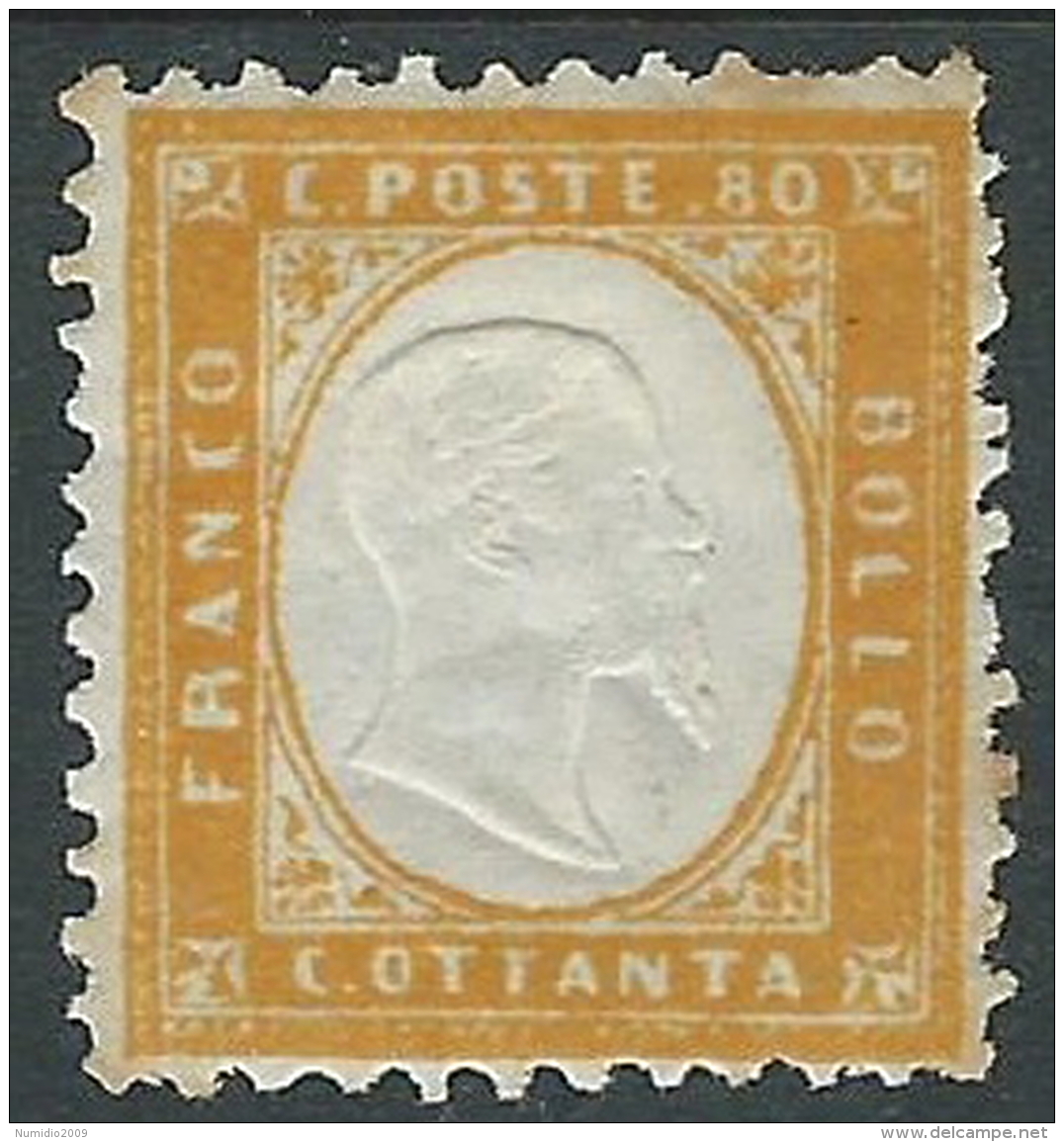 1862 REGNO EFFIGIE 80 CENT MH * - Y171-2 - Ungebraucht