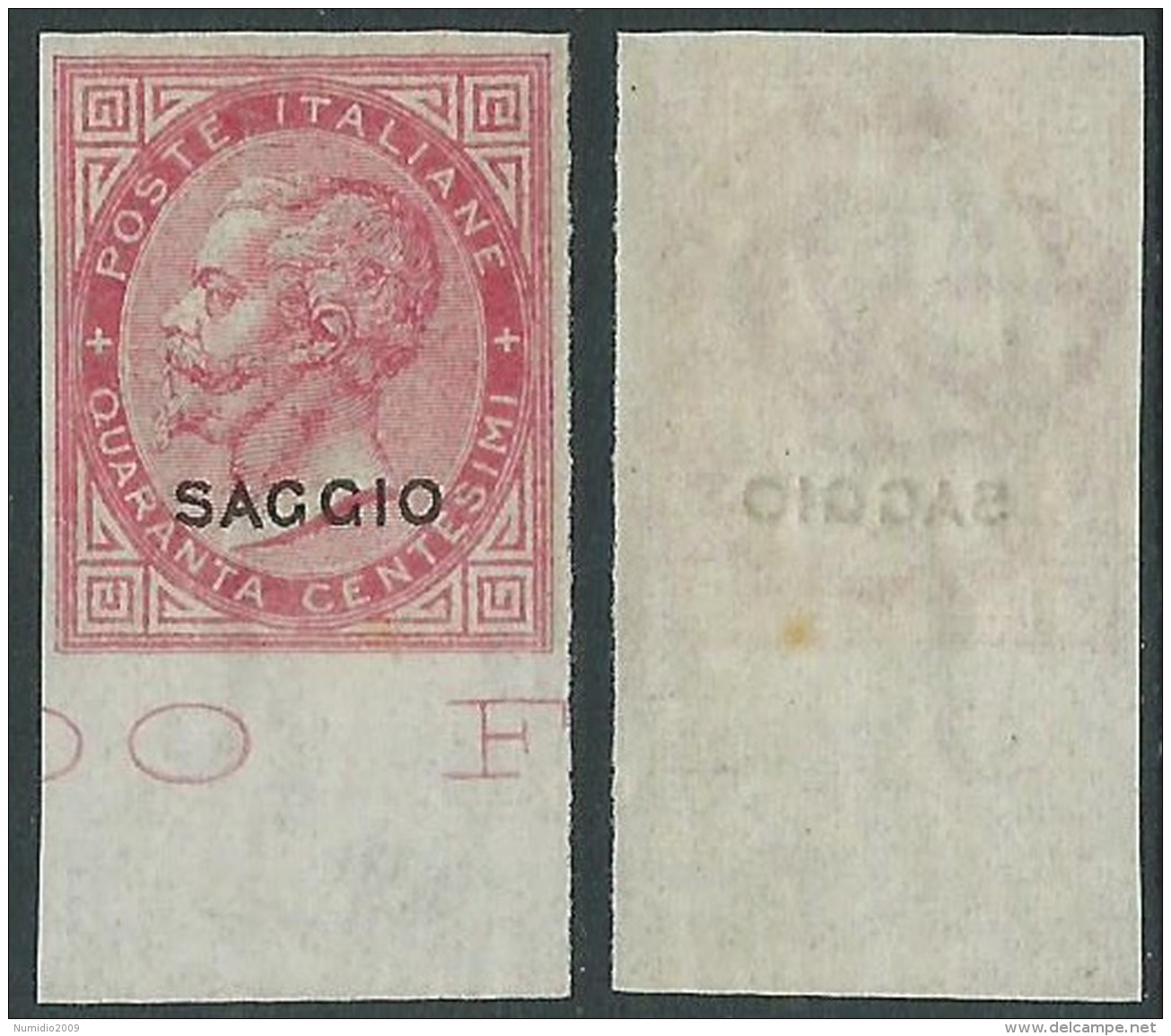 1863-65 REGNO SAGGIO EFFIGIE 40 CENT MNH ** - Y172 - Ungebraucht