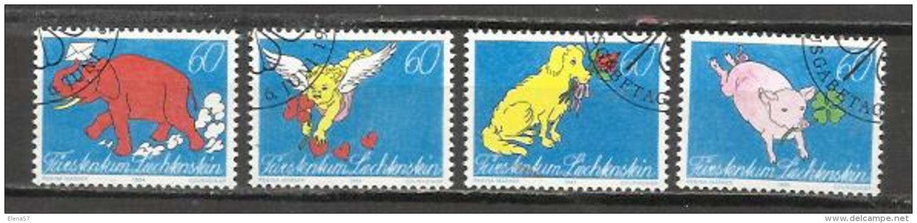 7443-SERIE COMPLETA LIECHTENSTEIN EL PLACER DE LA ESCRITURA,CORREO,BONITOS SELLOS,AÑO 1994 Nº 1026/9 Valor Yvert  4,00€ - Usados