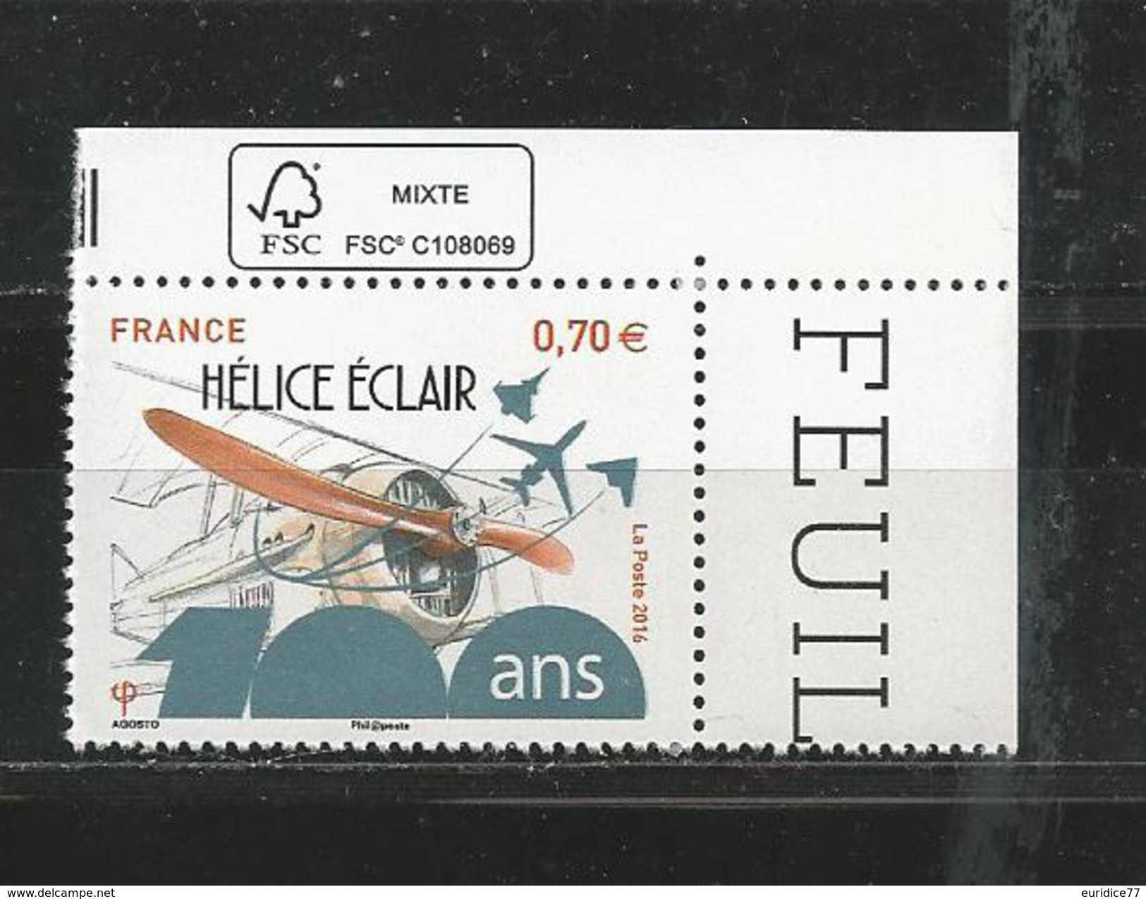 France 2016 - Hélice Eclair Mnh - Colecciones Completas