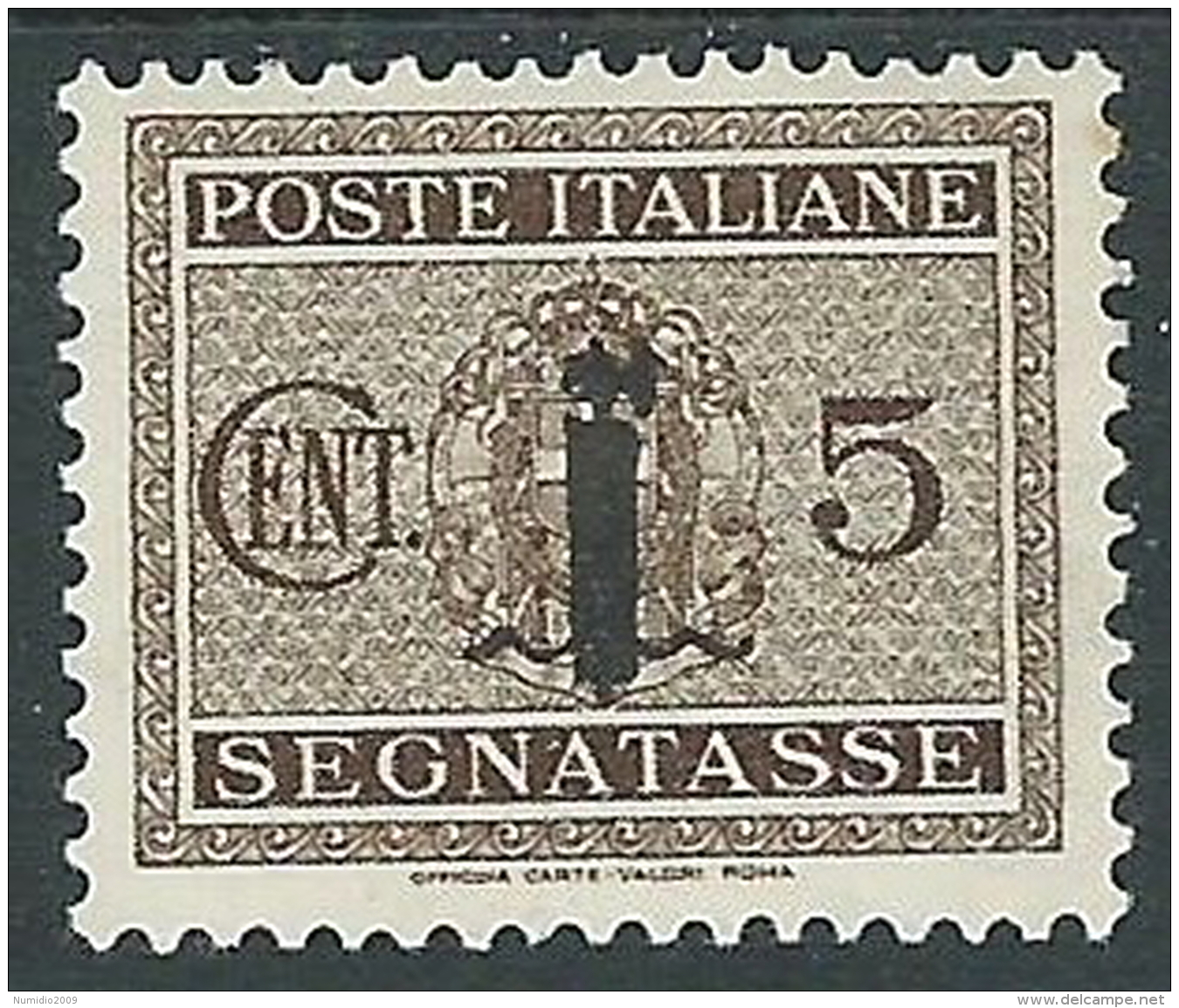 1944 RSI SEGNATASSE FASCETTO 5 CENT MH * - CZ37-4 - Portomarken