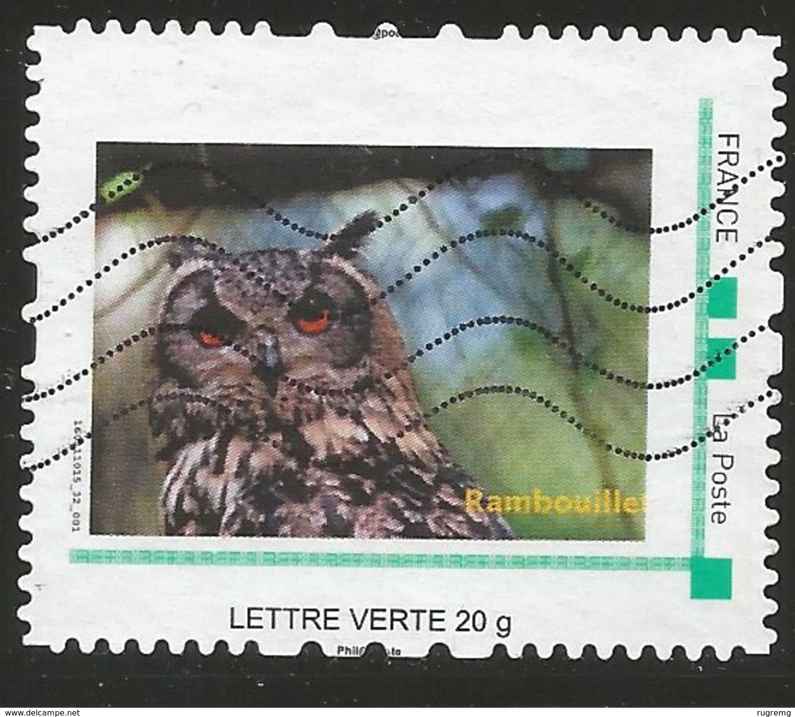 Timbre Personnalisé Collector Oblitéré Hibou Chouette - Other & Unclassified