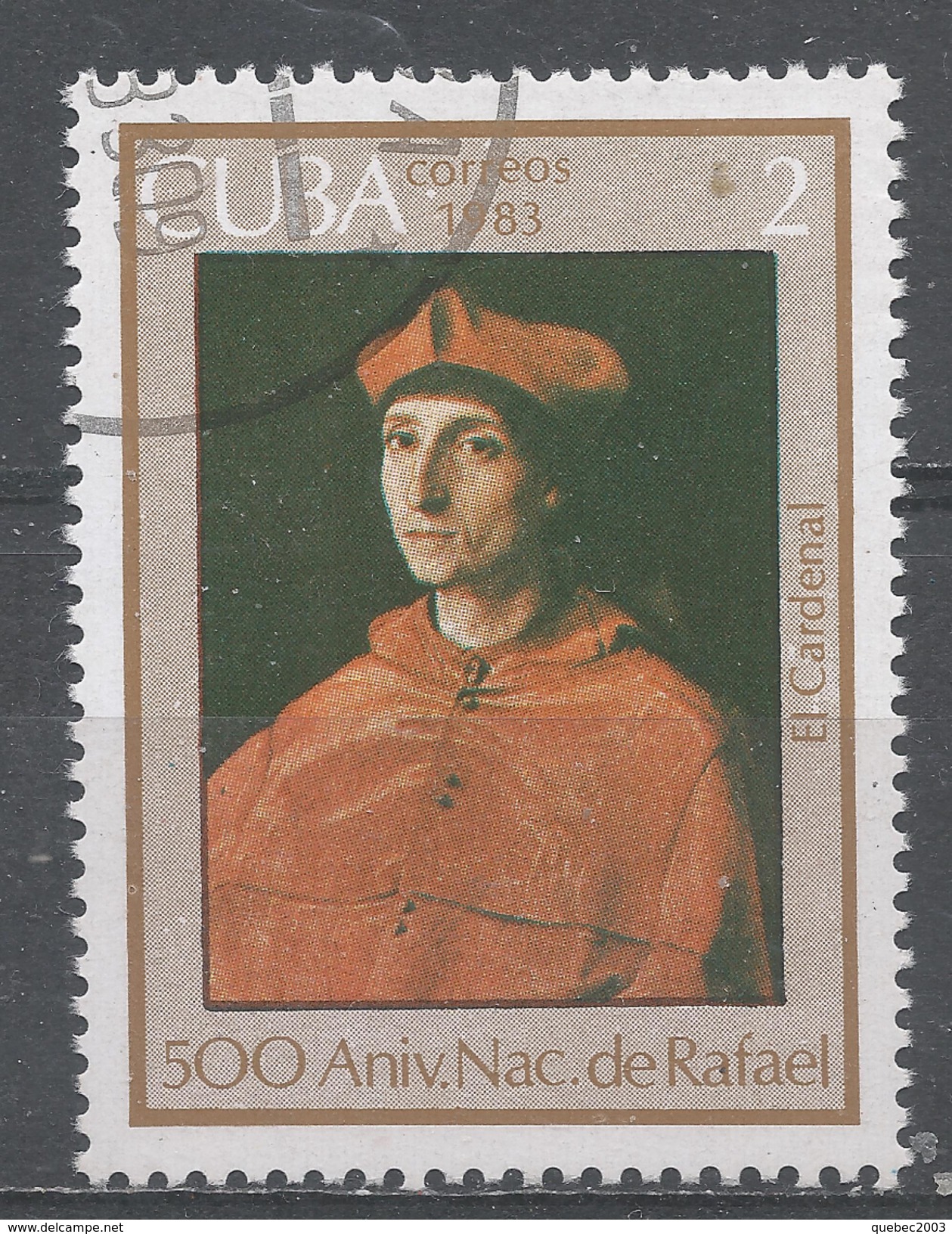 Cuba 1983. Scott #2608 (U) The Cardinal, By Raphael, 500th Birth Anniv. - Oblitérés