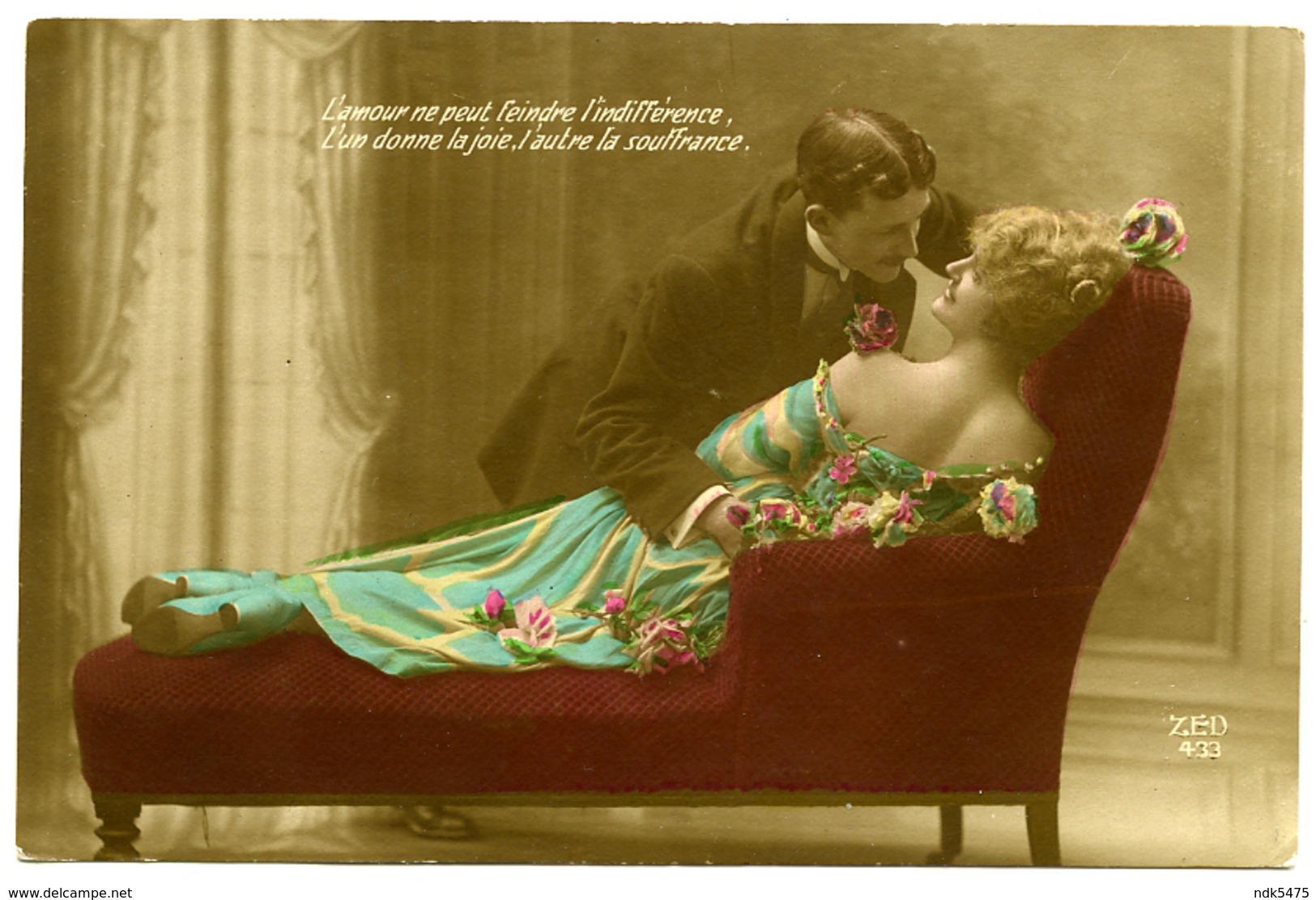 ROMANTIC COUPLE : L'AMOUR NE PEUT.... (HAND COLOURED) - Couples