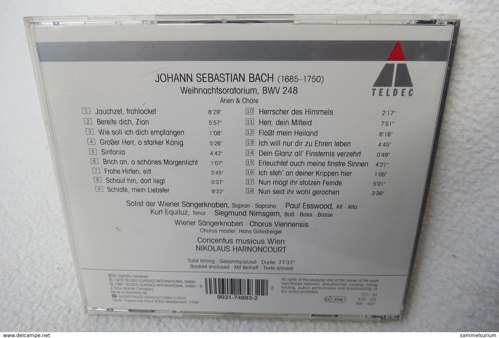 CD "Johann Sebastian Bach" Weihnachtsoratorium, BWV 248, Arien & Chöre - Klassik