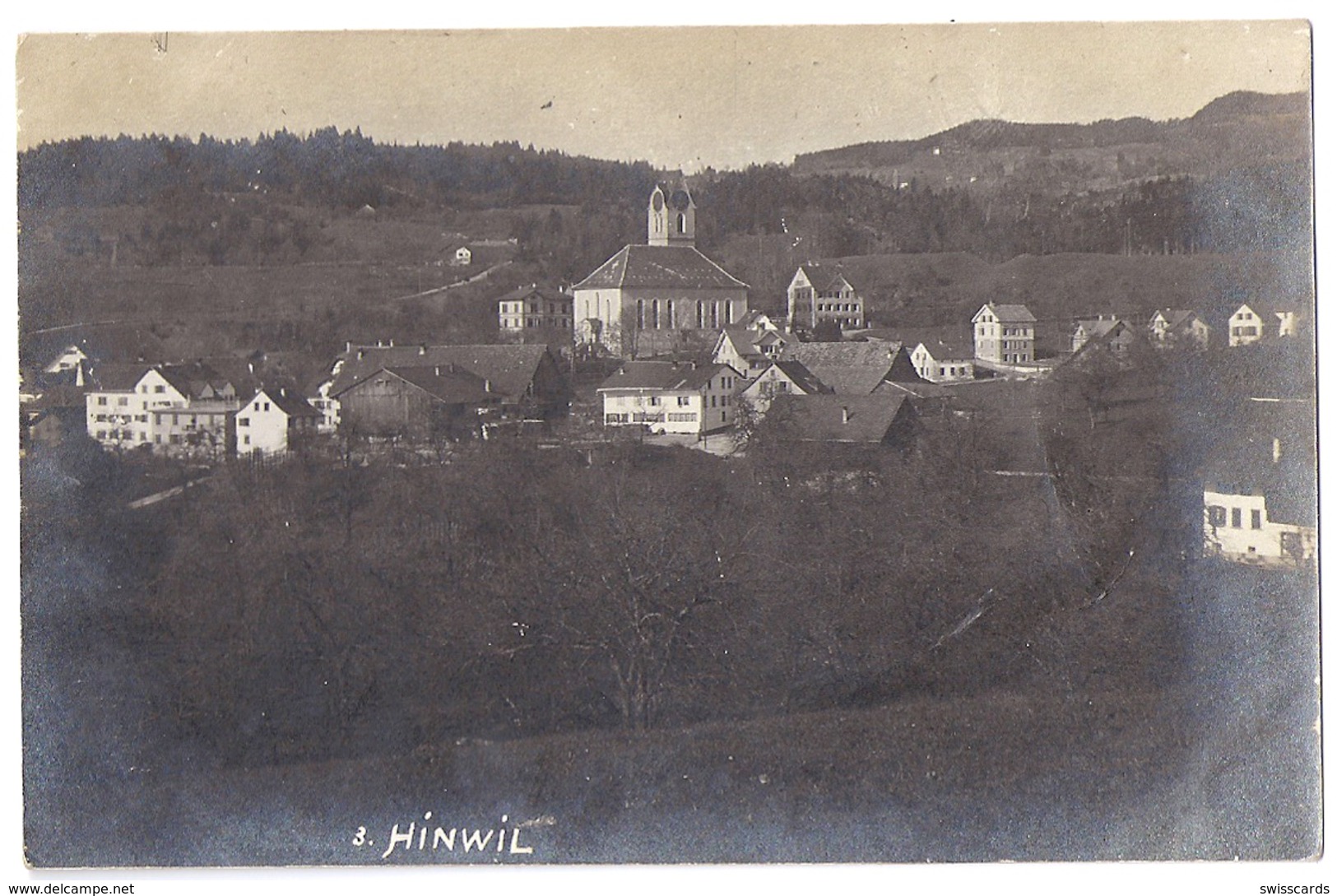 HINWIL: Echt-Foto-Privat-AK Mit Stabstempel HINWEIL 1910 - Hinwil