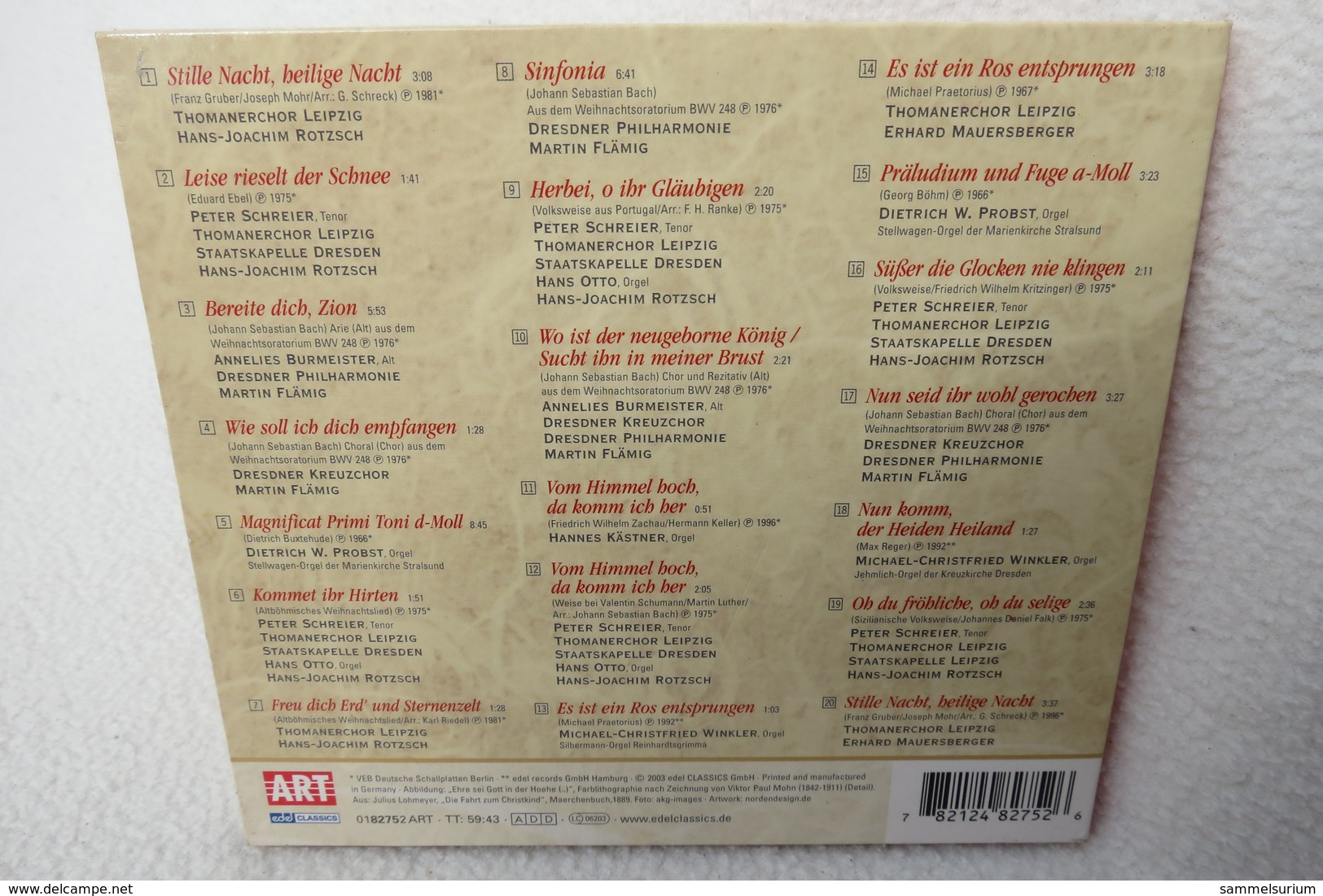 CD "Vom Himmel Hoch Da Komm Ich Her" Die Schönsten Weihnachtsmelodien - Kerstmuziek