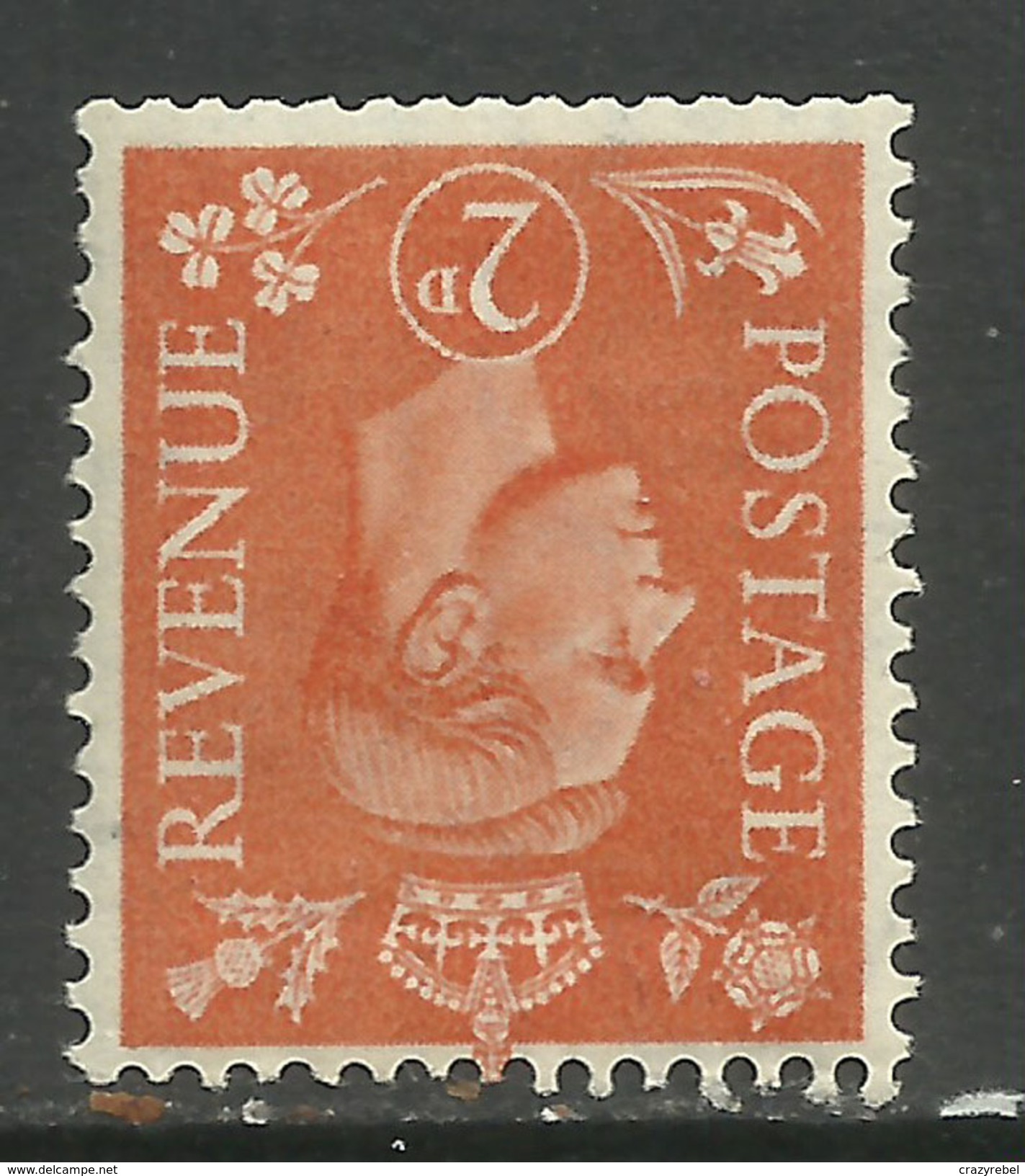 GB 1941 KGV1 2d Pale Orange MM Invert Wmk SG 488wi ( K71 ) - Neufs