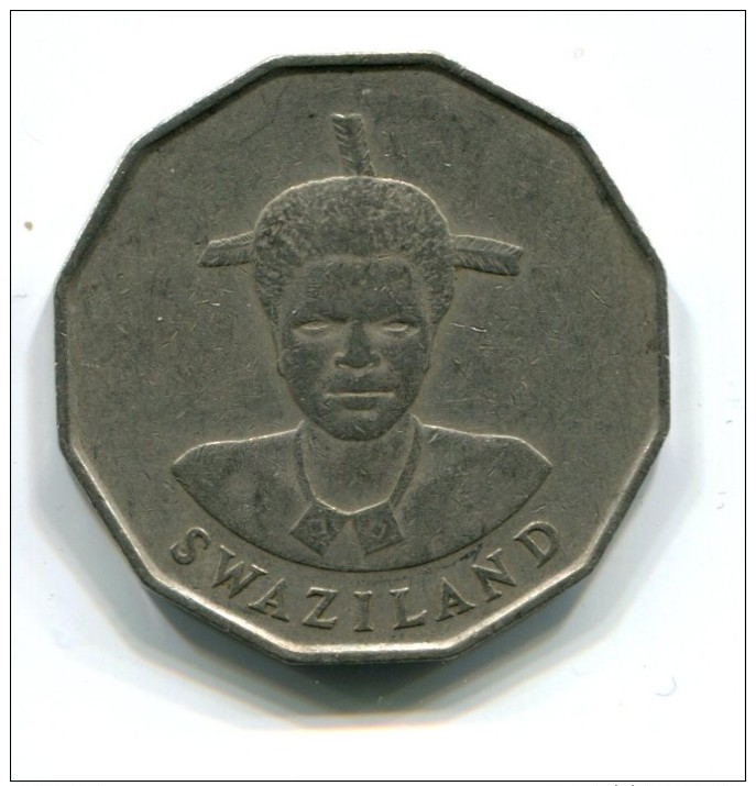 1986 Swaziland 50 Cent Coin - Swazilandia