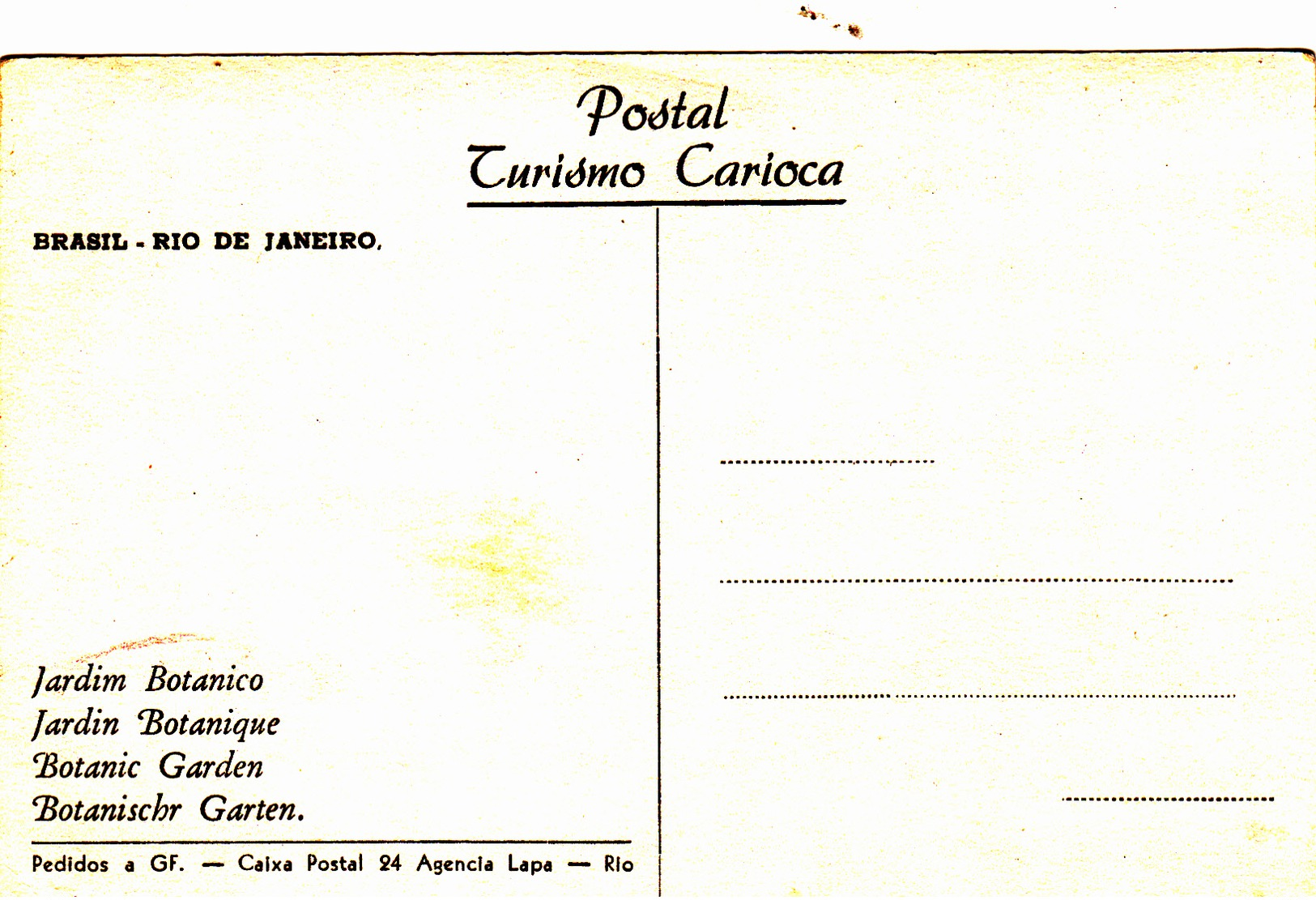Old Post Card Of Jardim Botanico,Rio De Janeiro,Brasil,J12. - Rio De Janeiro
