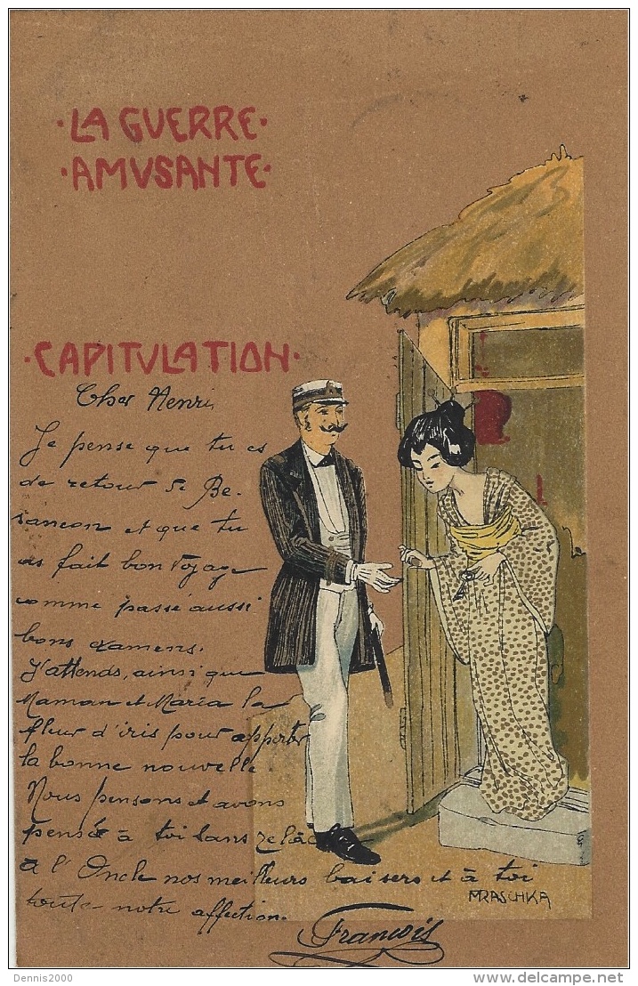 Illustrateur R. KIRCHNER, Signé MRASCHKA - La Guerre Amusante - Capitulation - COUPLE - FEMME - Kirchner, Raphael