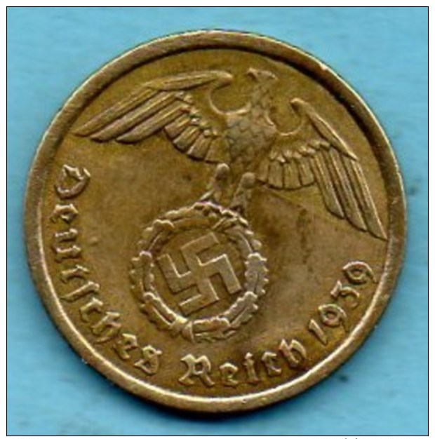 R7/ GERMANY  3° REICH   10  REICHS PFENNIG  1939 A - 10 Reichspfennig