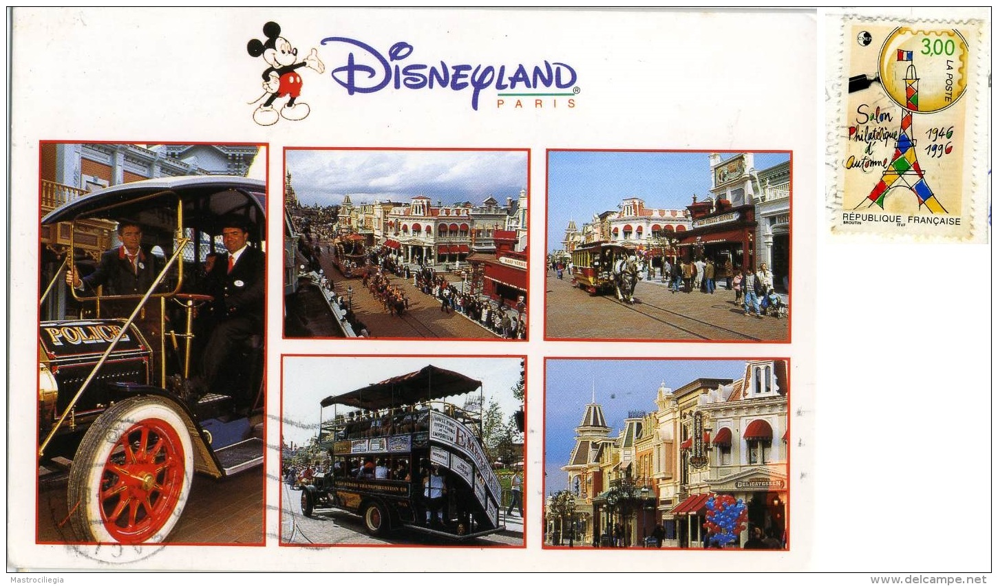 DISNEYLAND Paris  Main Street  USA  Nice Stamp Tour Eiffel - Disneyland